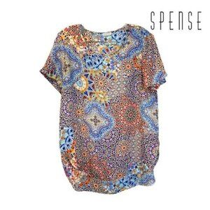 Women's Summer Casual‎ Short Sleeve Tunic Tops Hi Lo Loose Blouse